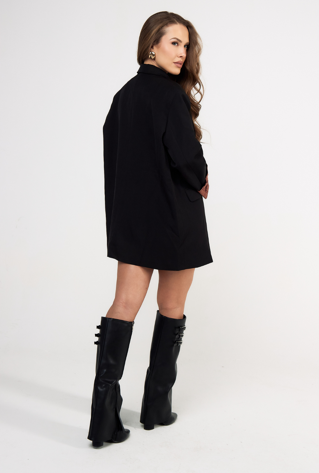 Blazer Long City Chic – Noir