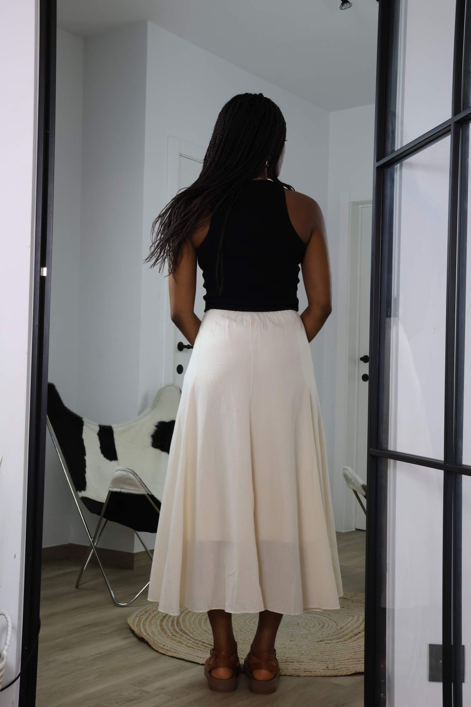 Jupe "Voile" – Longue crème
