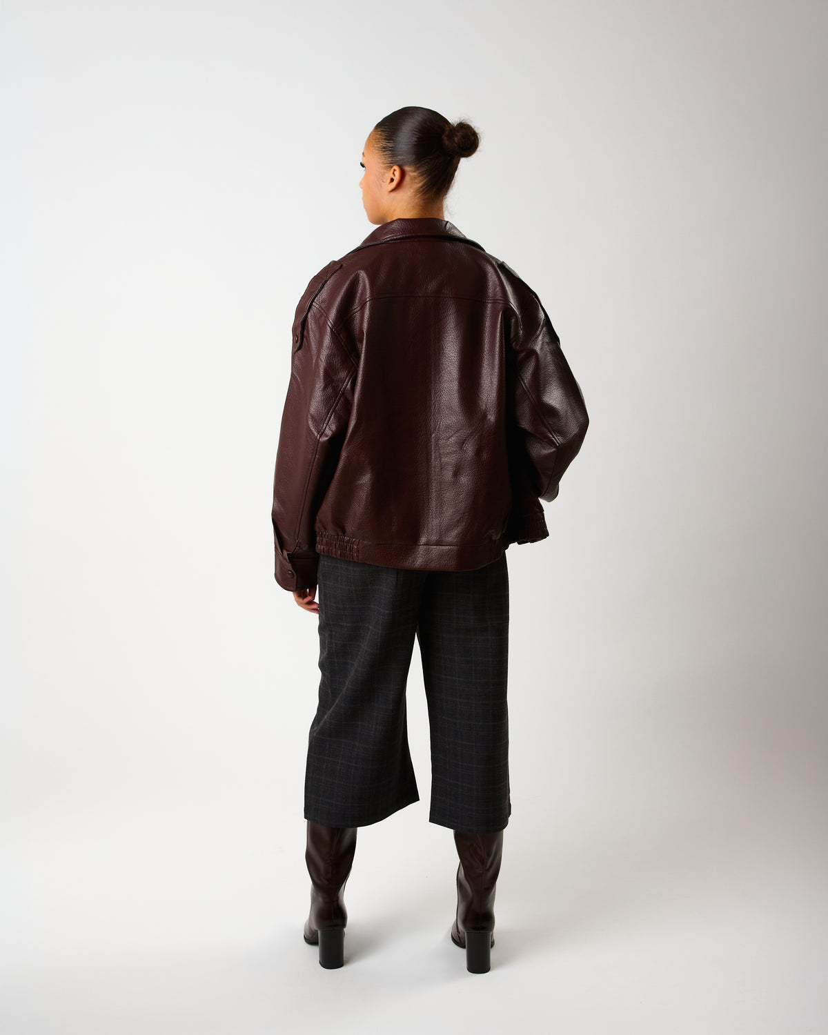 Veste Effet Cuir Oversize – Nova