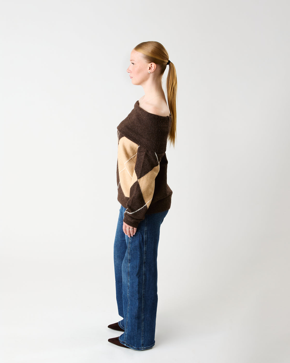 Pull Épaules Nues Amaya – Chocolat