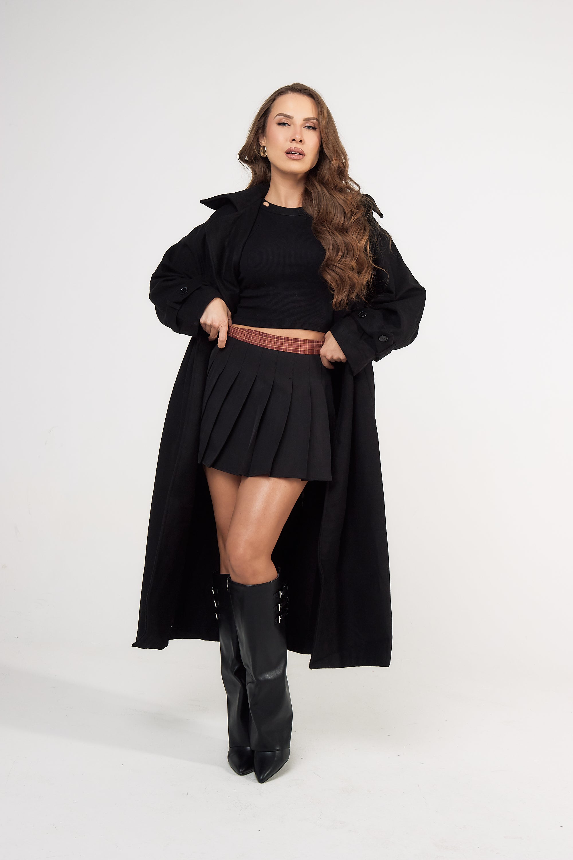 Bottes Chic à Trois Boucles – Noir