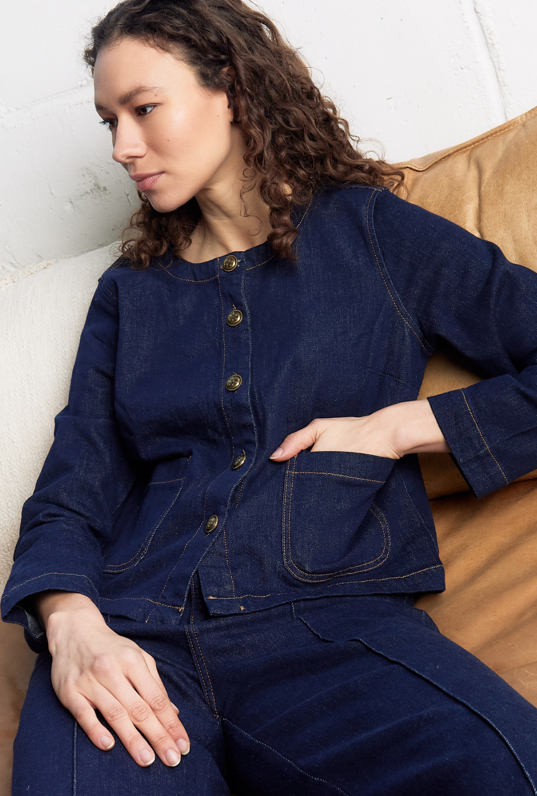 Veste "Marine Détail" – Jean bleu marine