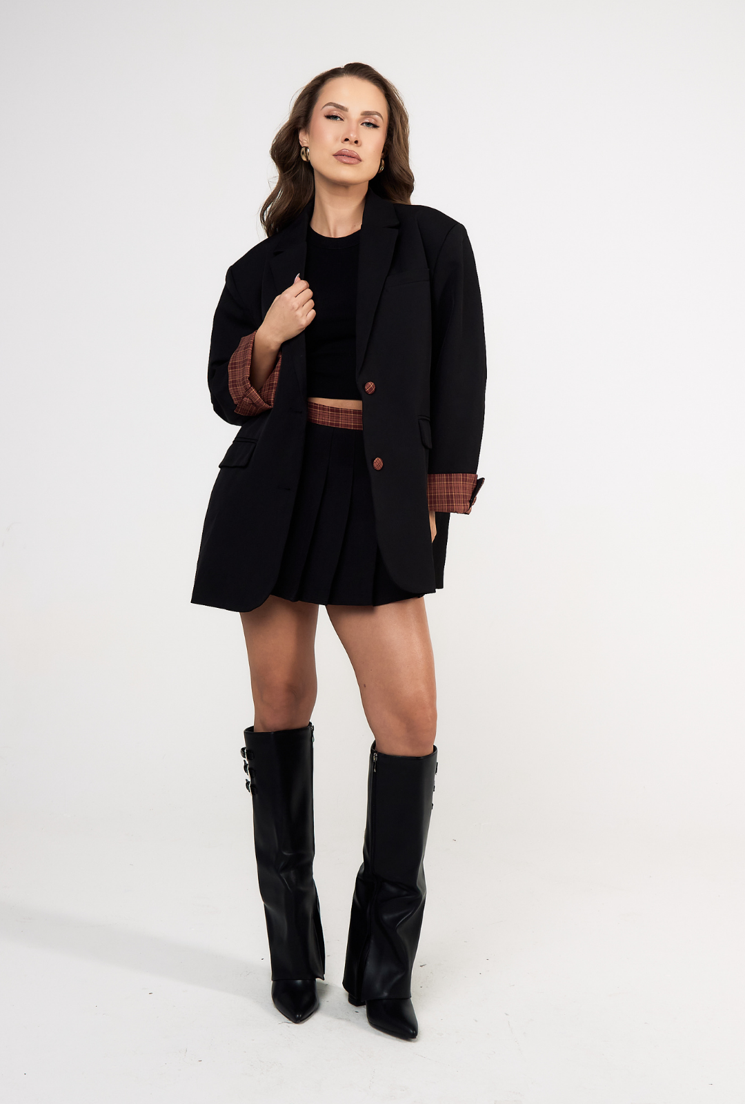 Blazer Long City Chic – Noir