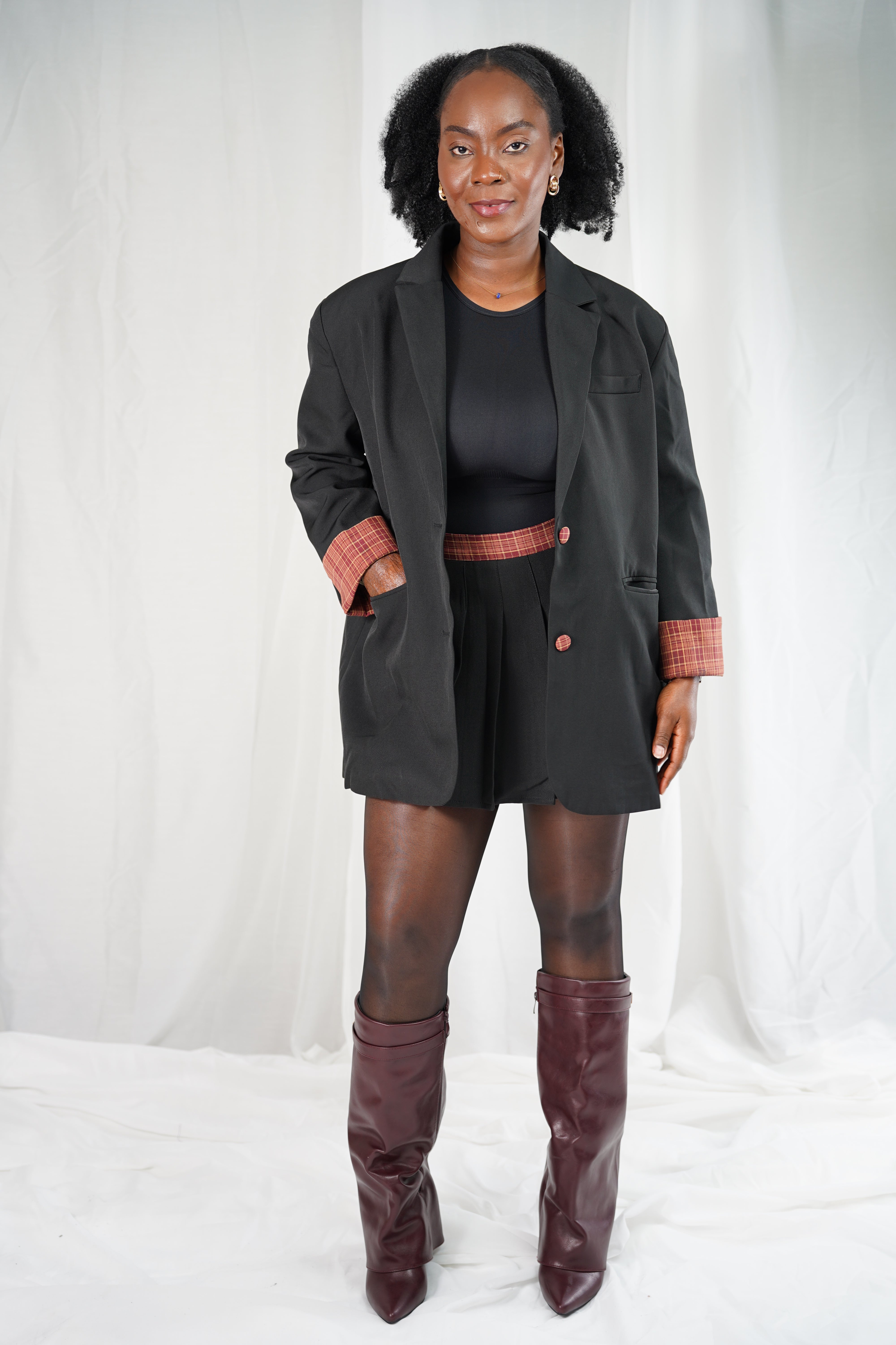 Jupe Plissée City Chic – Noir