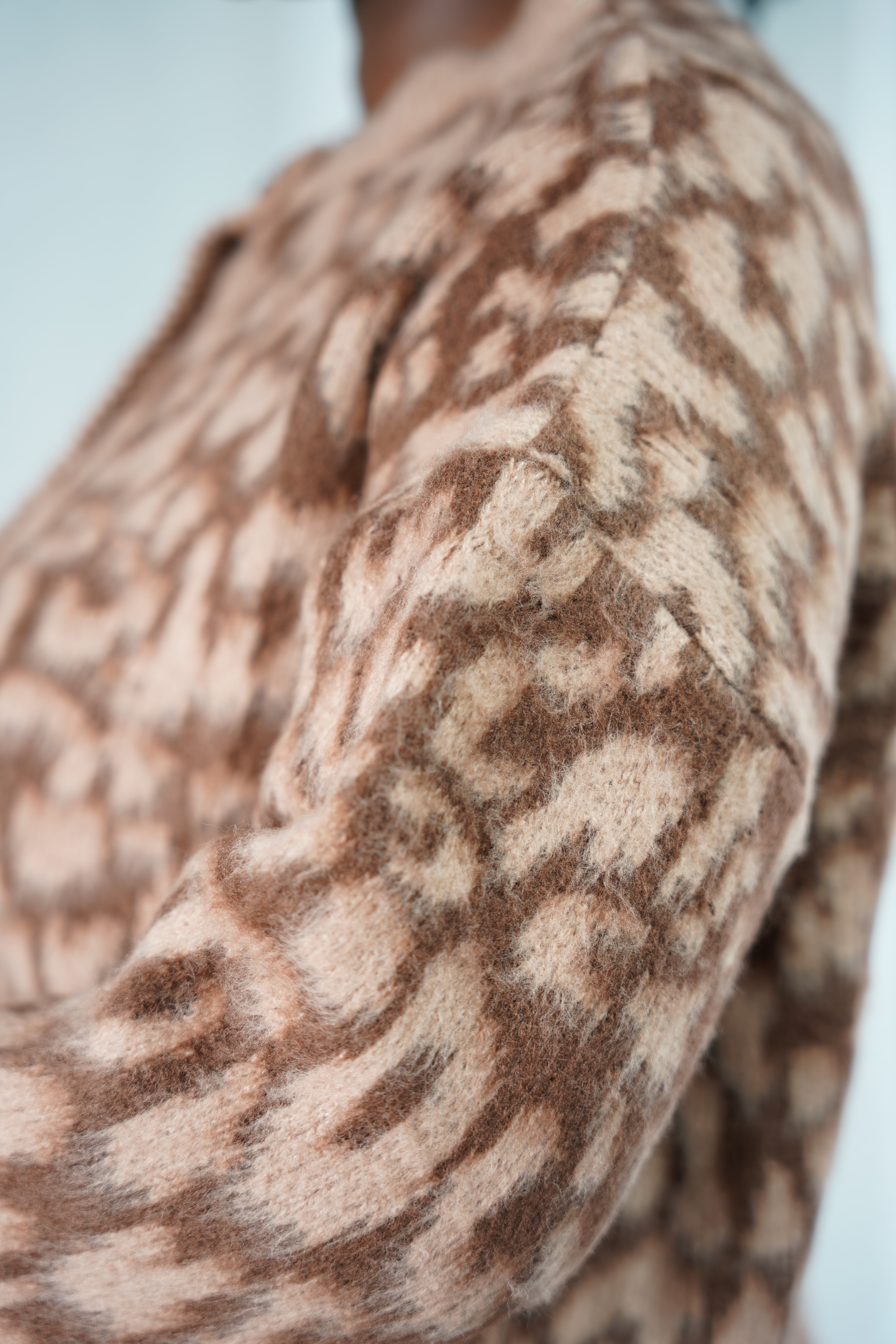 Cardigan en Tricot Léopard – Marron