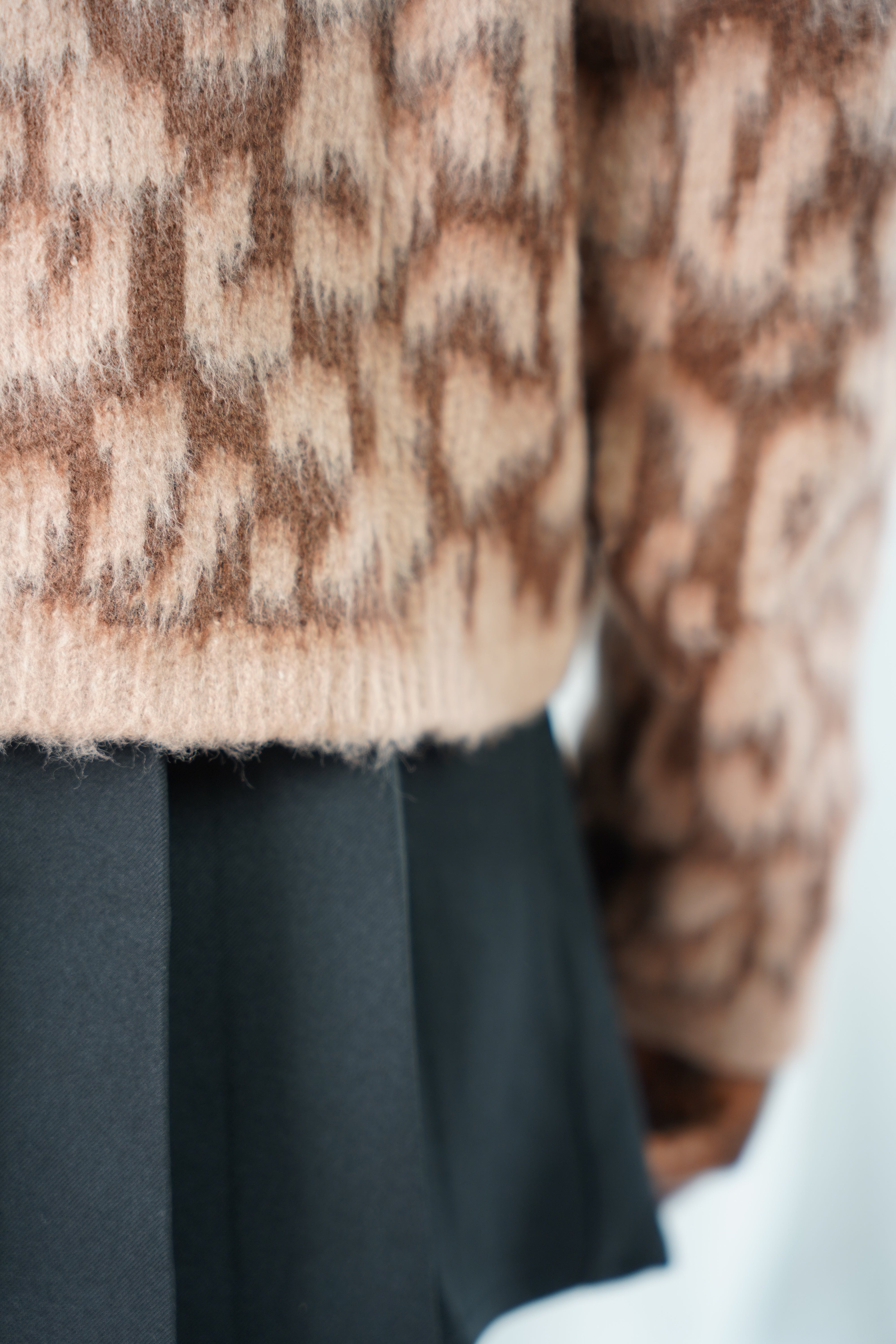 Cardigan en Tricot Léopard – Marron