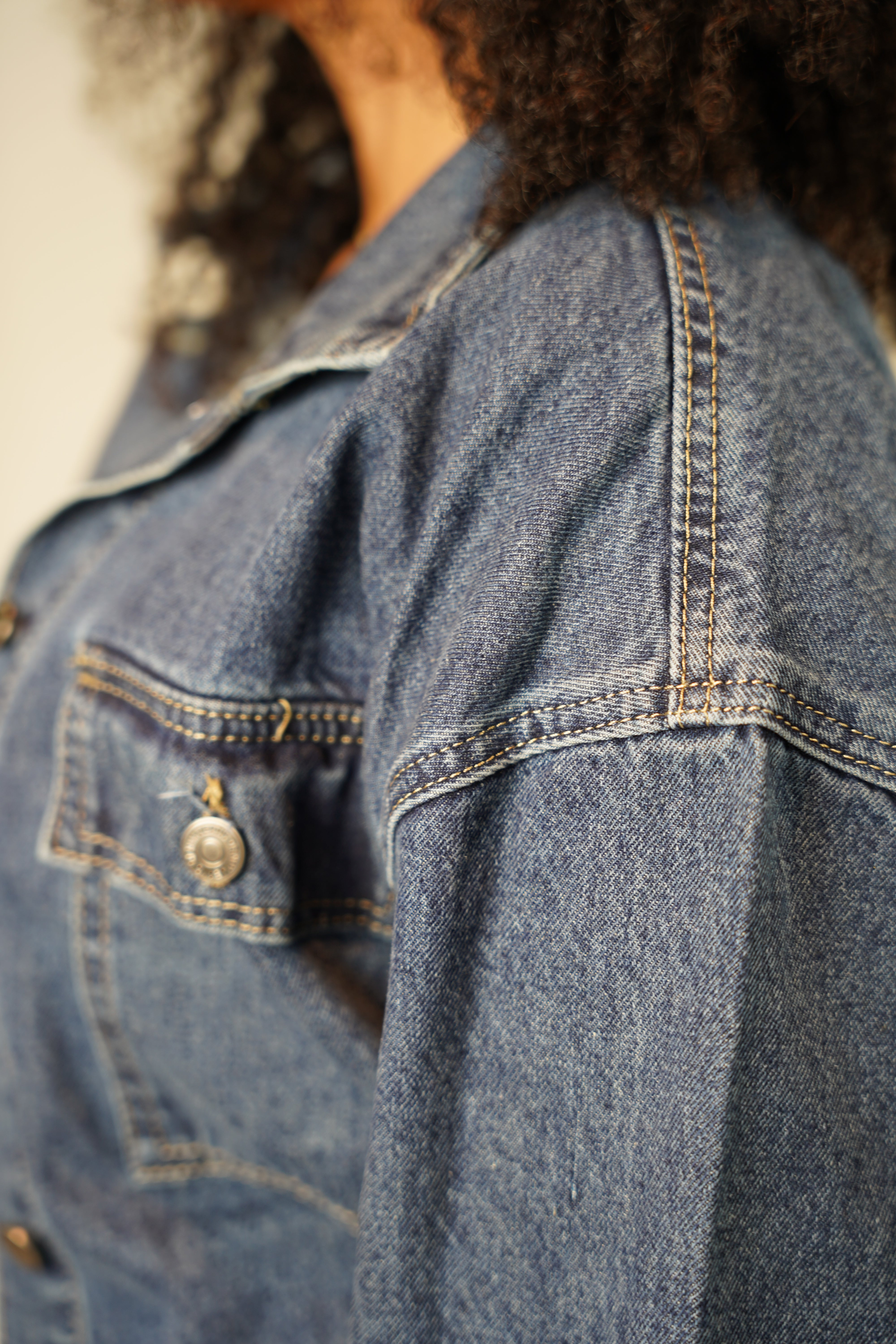 Veste en Jean Oversize Ceinturée – Ozelies