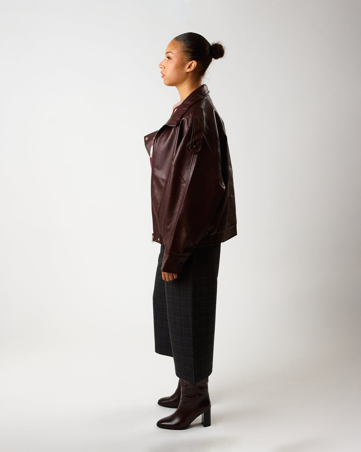 Veste Effet Cuir Oversize – Nova