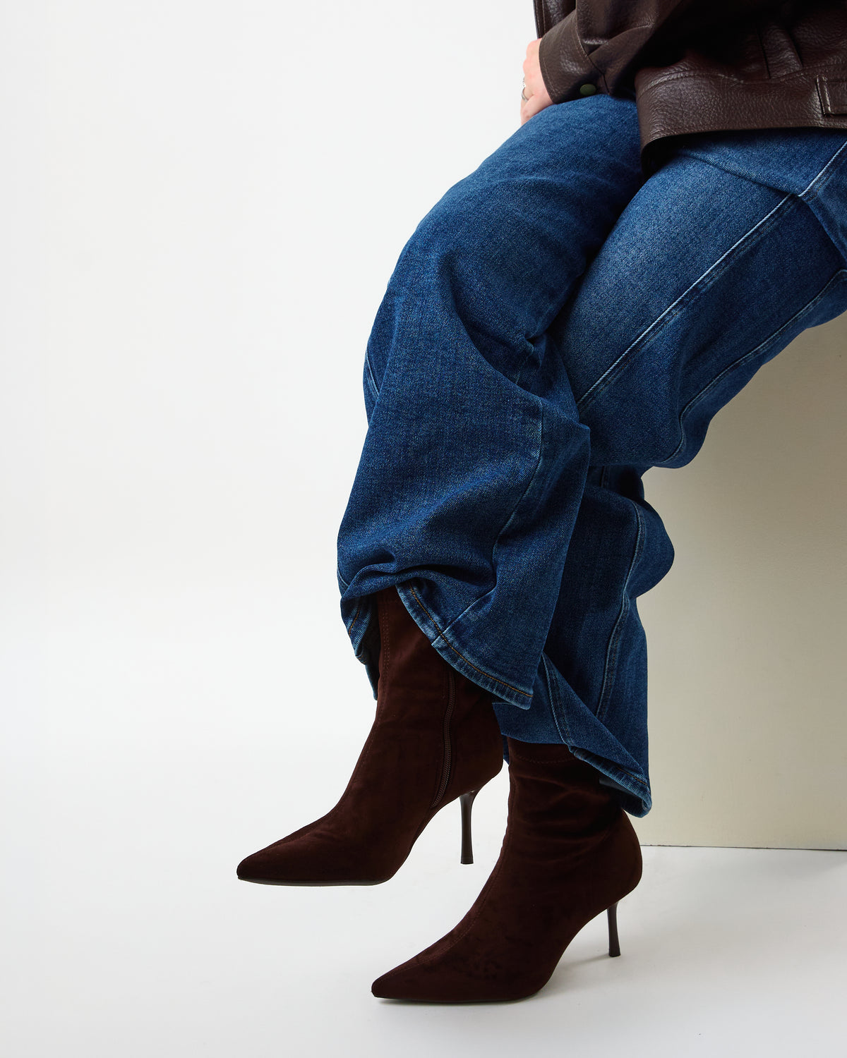 Bottines à Talon Chocolat – Naïa
