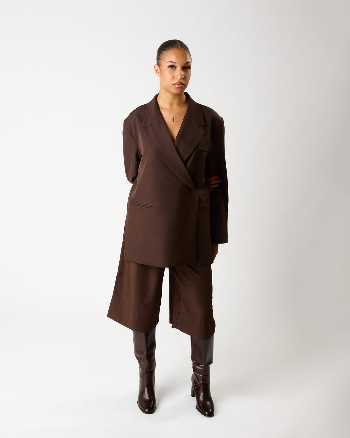 Blazer Oversize Chocolat – Sienna
