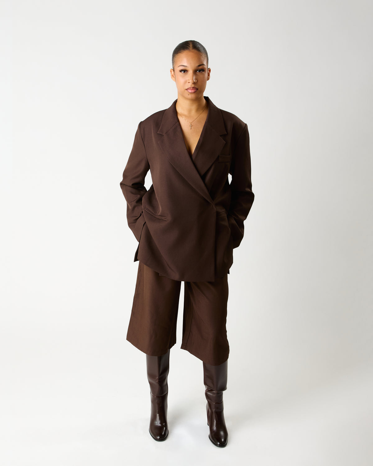 Blazer Oversize Chocolat – Sienna