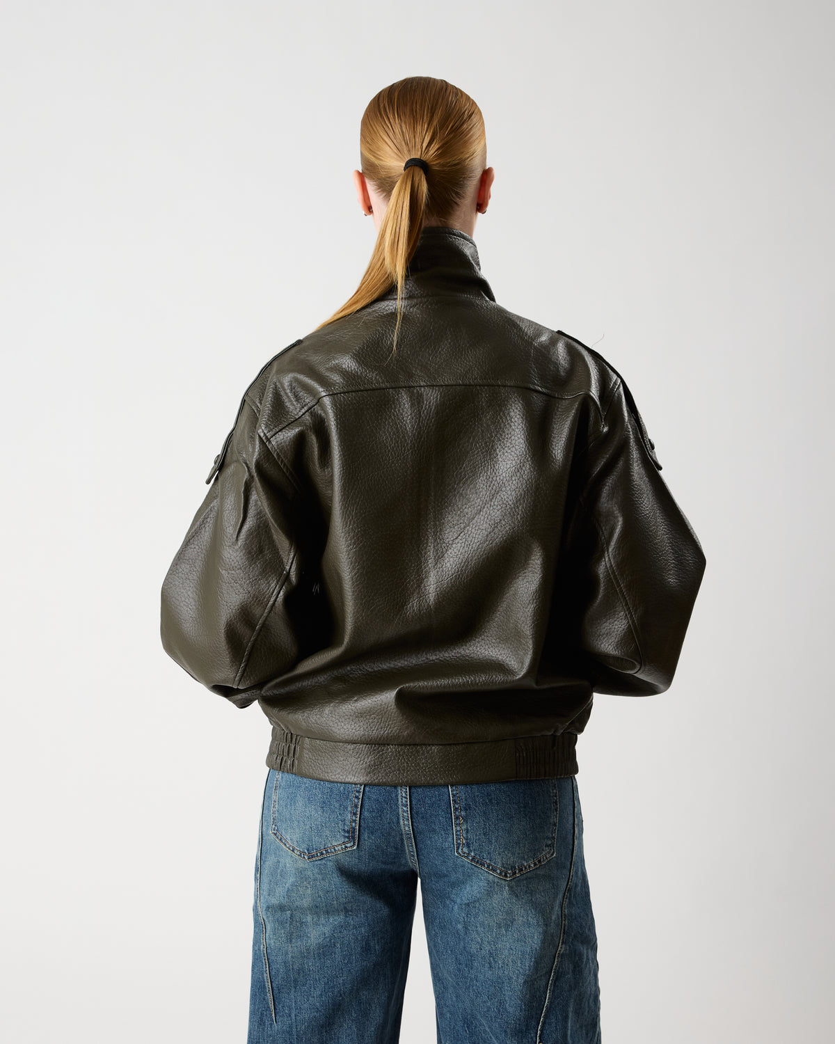 Veste Effet Cuir Oversize – Nova