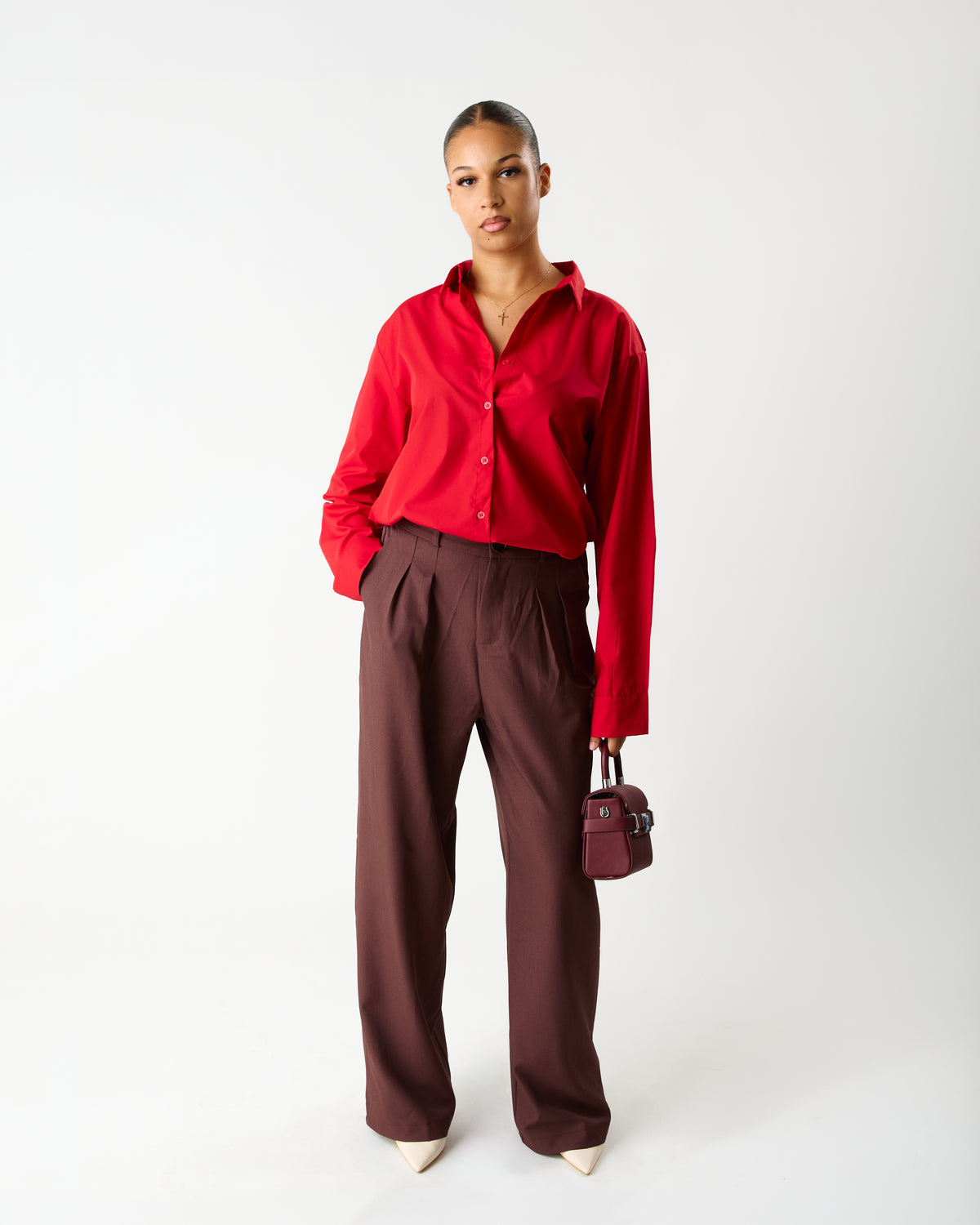 Pantalon Wide Leg Chocolat